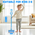 Aspiradora de juguete 4 en 1 para niños pequeños (azul claro)