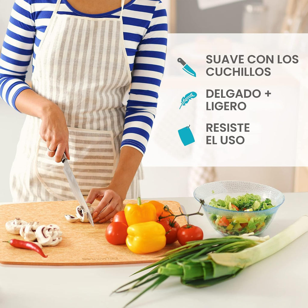 Belwares - Tabla de cortar de madera compuesta para cocina, grande, 14.5 x