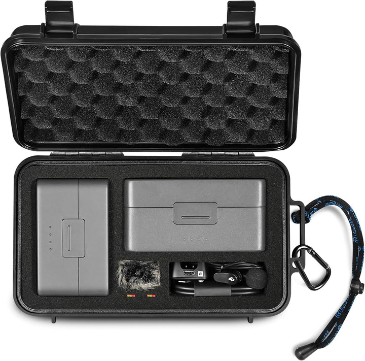 Lekufee Estuche rígido impermeable de viaje para DJI Mic 3, Mic 2,...