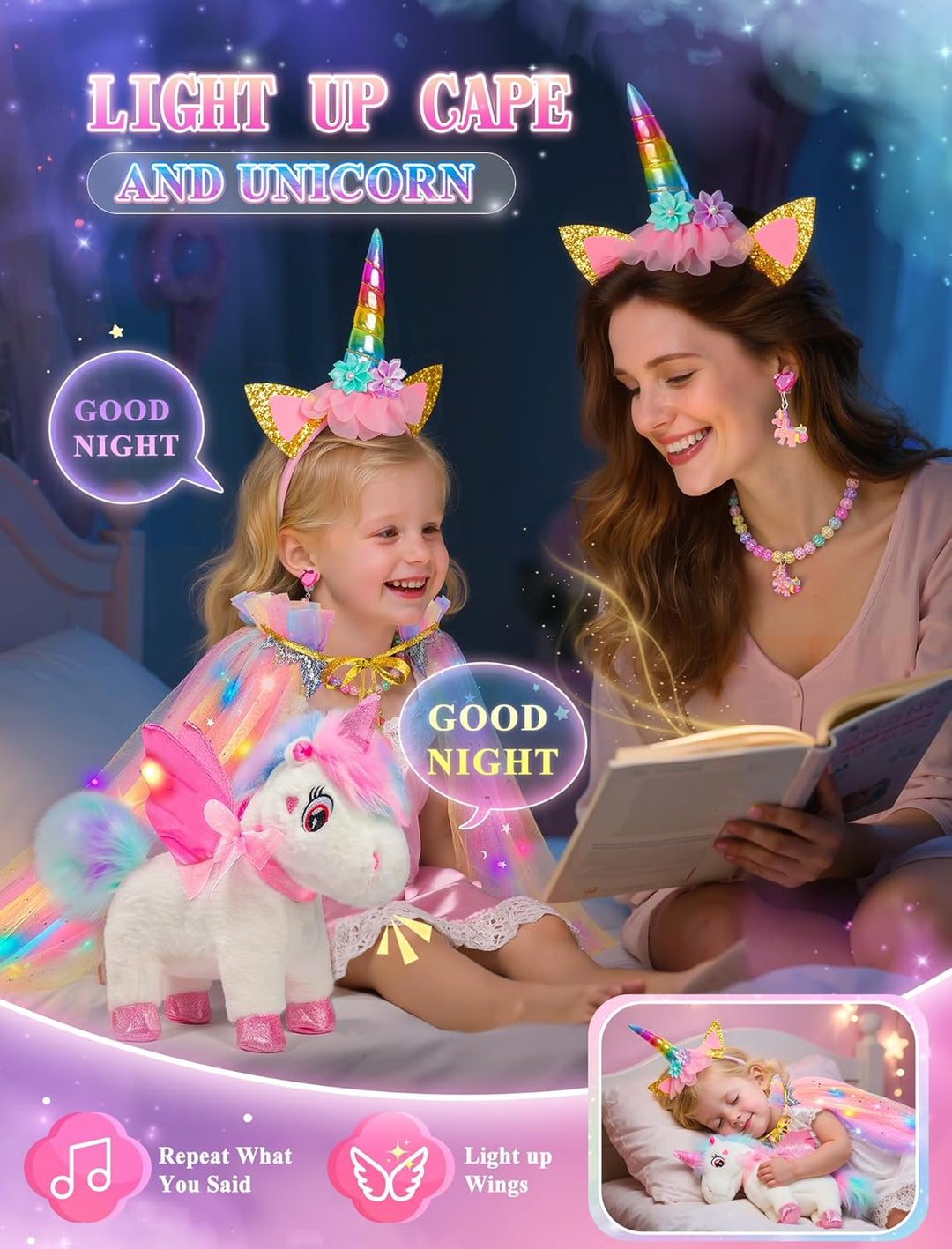 SOLIEHOO Juguetes de unicornio para niñas de 4 a 6 años, regalos de...