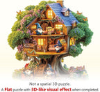 Rompecabezas de casa de árbol de elfos, regalos para adultos, 175 piezas de 11.4 x 11 pulgadas