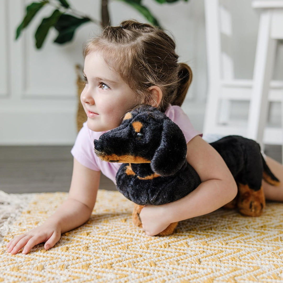 Melissa & Doug Dachshund Gigante - Perro de Peluche Realista Grande