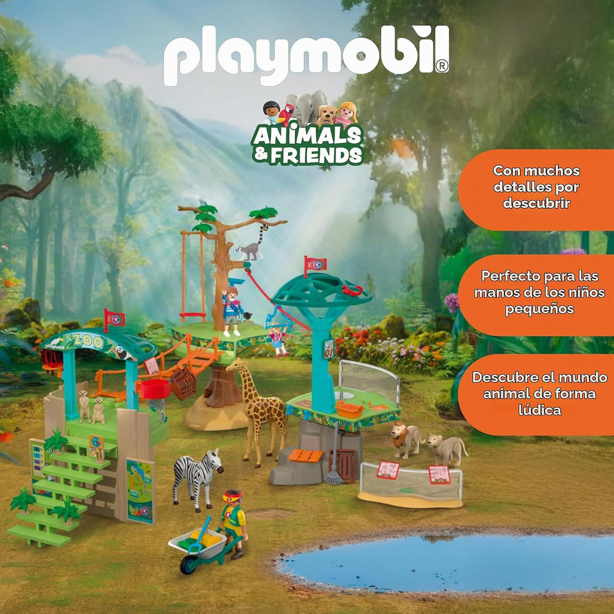 Playmobil Zoológico: Parque de escalada en el desierto