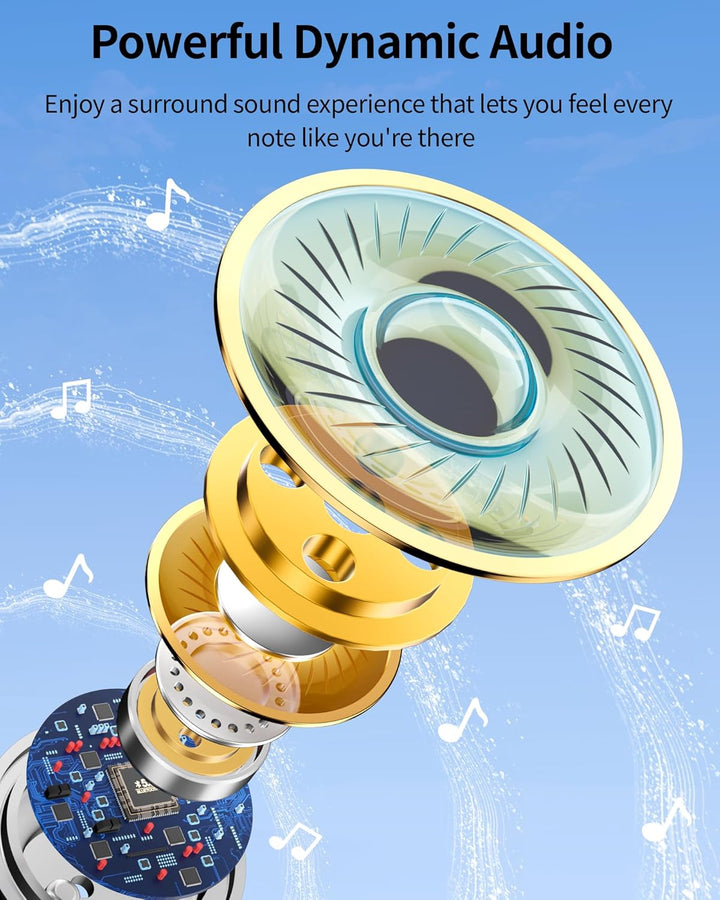 PocBuds - Auriculares Bluetooth inalámbricos con 80 horas de reprod...