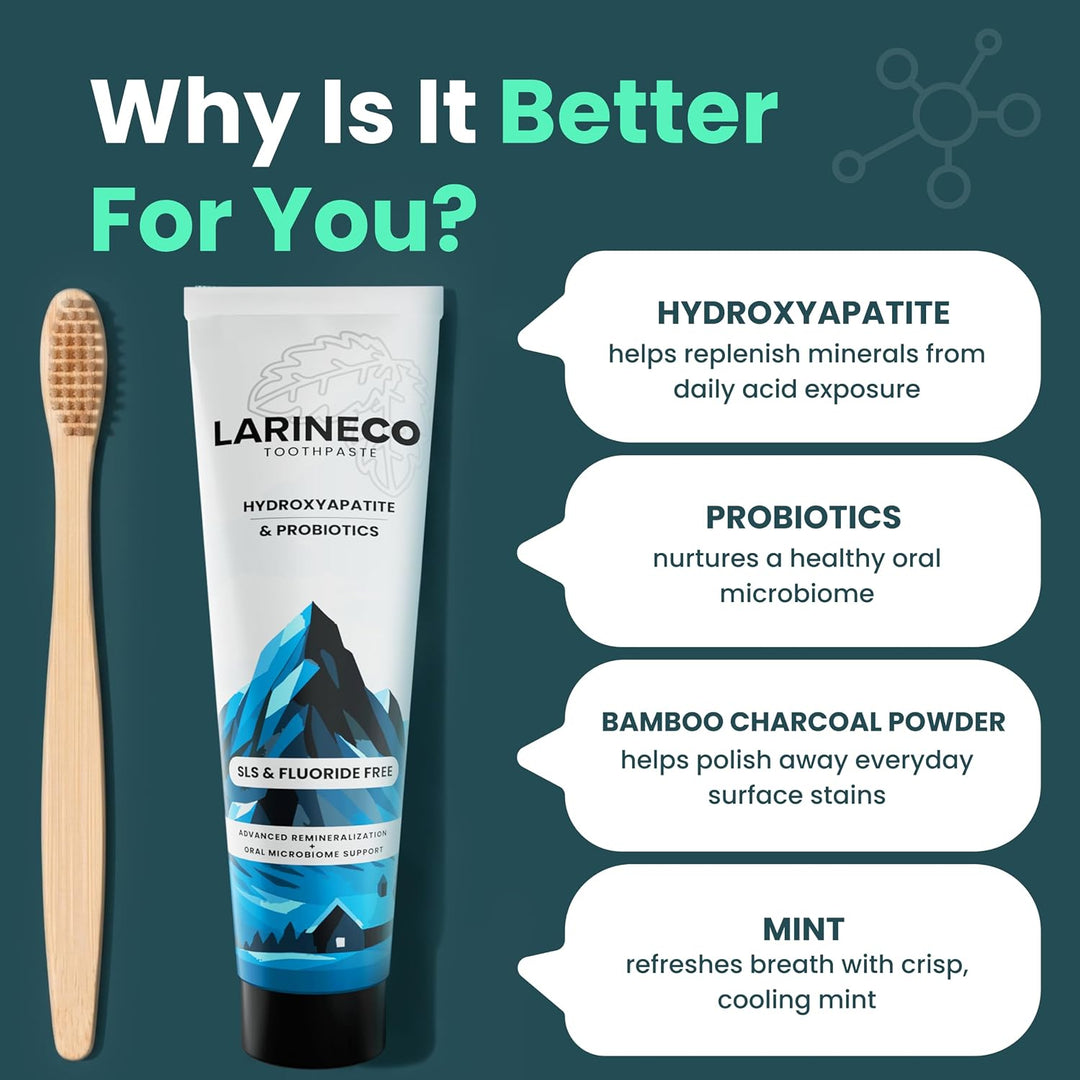 Larineco Nano Hydroxyapatite Pasta de dientes remineralizante sin S...