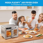 Midea Flexify Classic French Door Tostador Horno Freidora Combo, 26.4 cuartos de galón