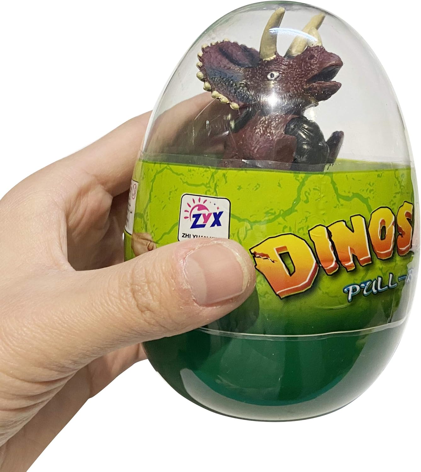 Paquete de 4 huevos jumbo con dinosaurio para tirar hacia