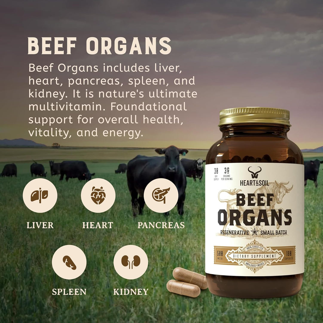 HEART &amp; SOIL \u2013 100% Órganos de res alimentados con pasto y...