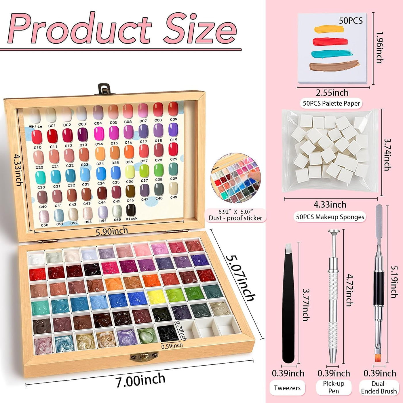 GZIXBDA Kit de Esmalte de Gel y Herramientas de Pintura con Esponja...