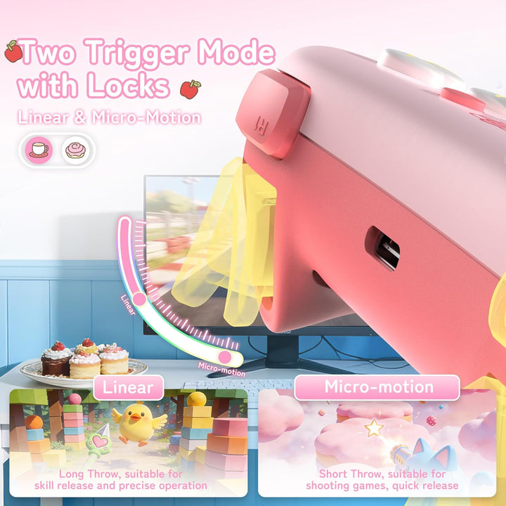 Kuitmor Pink Switch Controller,Hello Kitty Hall Effect Controllers...
