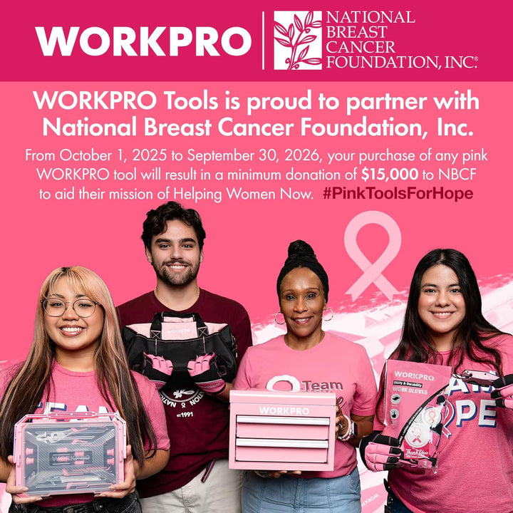 WORKPRO Juego de herramientas rosa - 100 piezas Kit de herramientas...