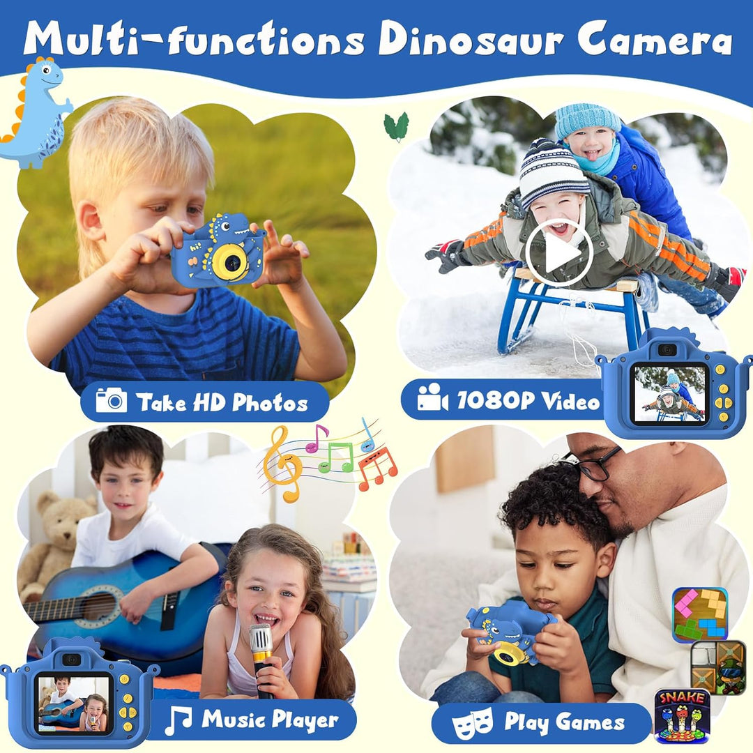 Cámara de dinosaurios para niños, cámara para niños pequeños, regal...