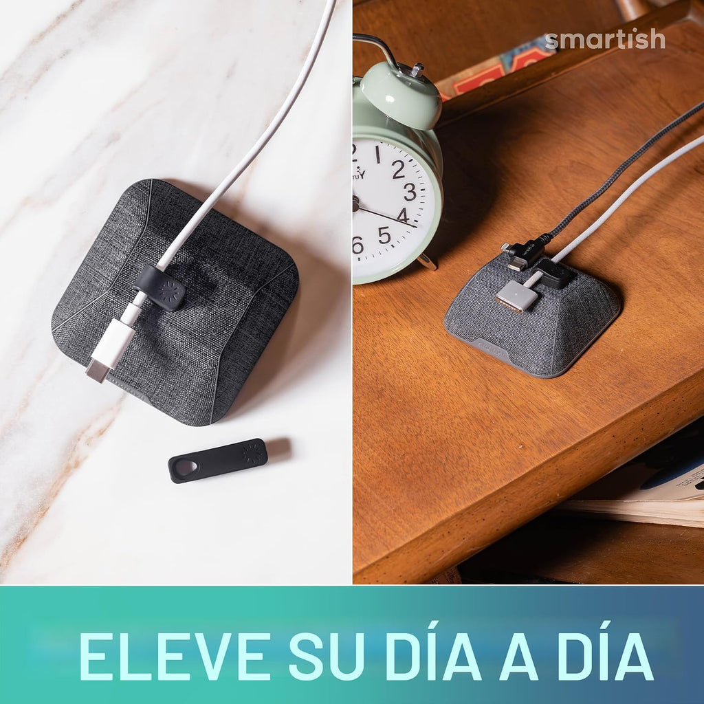 Smartish Magnetic Cord Holder, Cable Wrangler, Nightstand & Desk Organizer