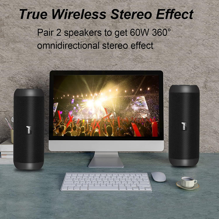 Altavoces Bluetooth, altavoz portátil de 30 W, sonido estéreo fuert...