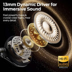 Monster AC225 - Auriculares de oído abierto, sonido estéreo, auriculares Bluetooth 6.0 de oreja abierta, auriculares ligeros y cómodos con clip con micrófono ENC para llamadas claras