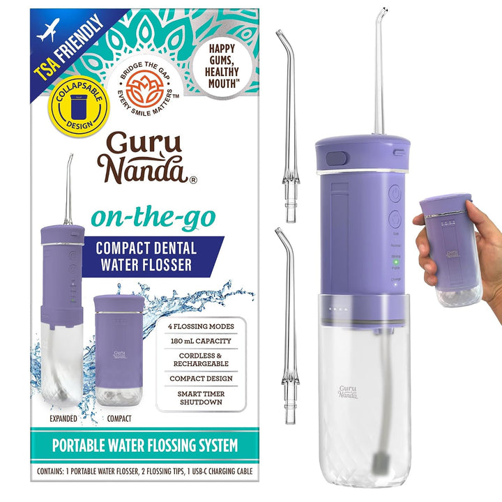 GuruNanda Mini irrigador de agua de viaje \u2013 Irrigador oral ina...