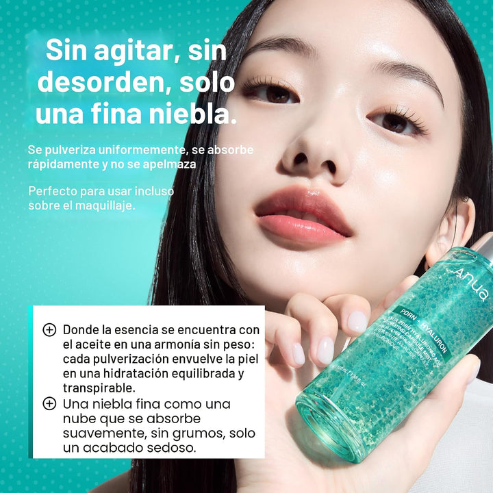 Anua PDRN - Suero facial en aerosol con brillo de colágeno, niebla...