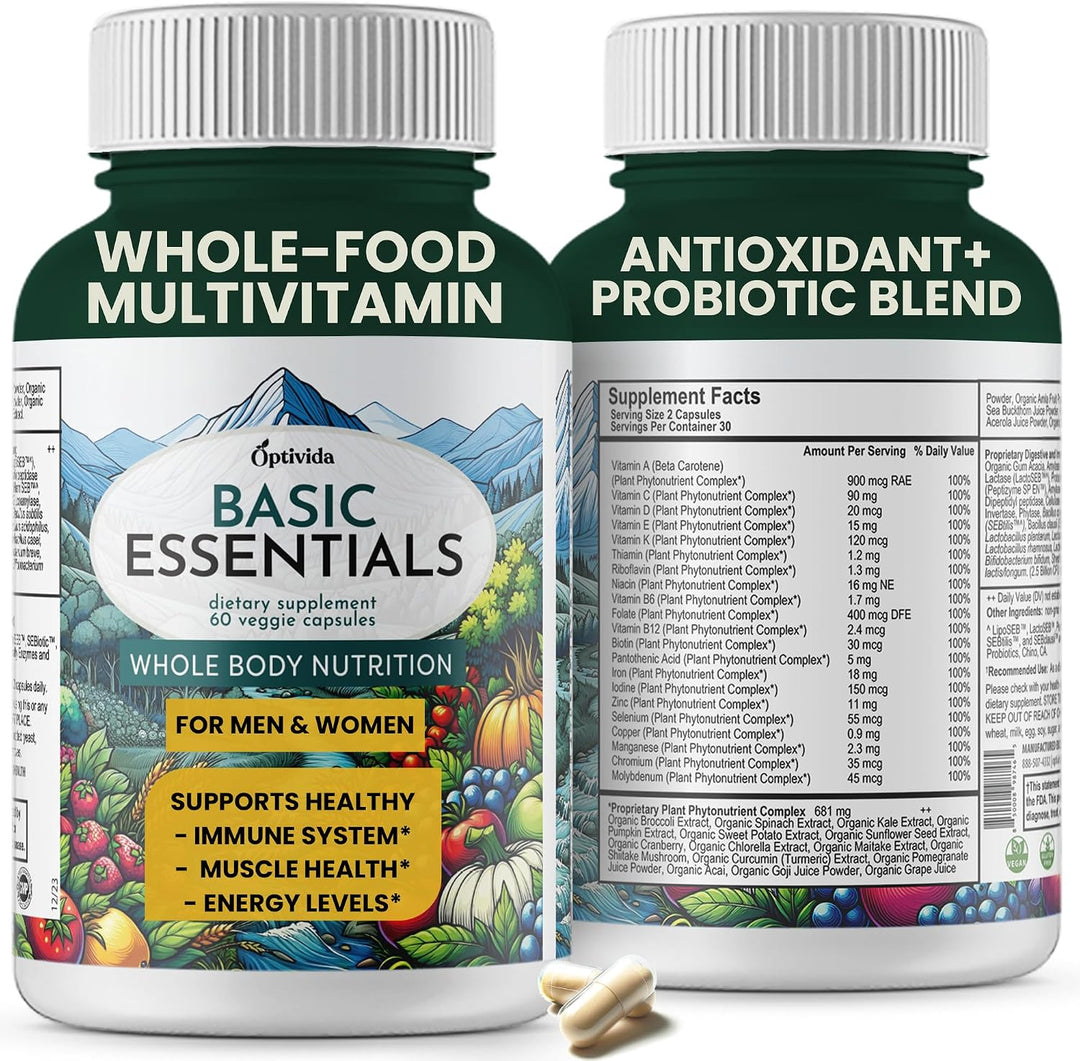 OPTIVIDA - Multivitamínico y minerales de alimentos integrales, fru...