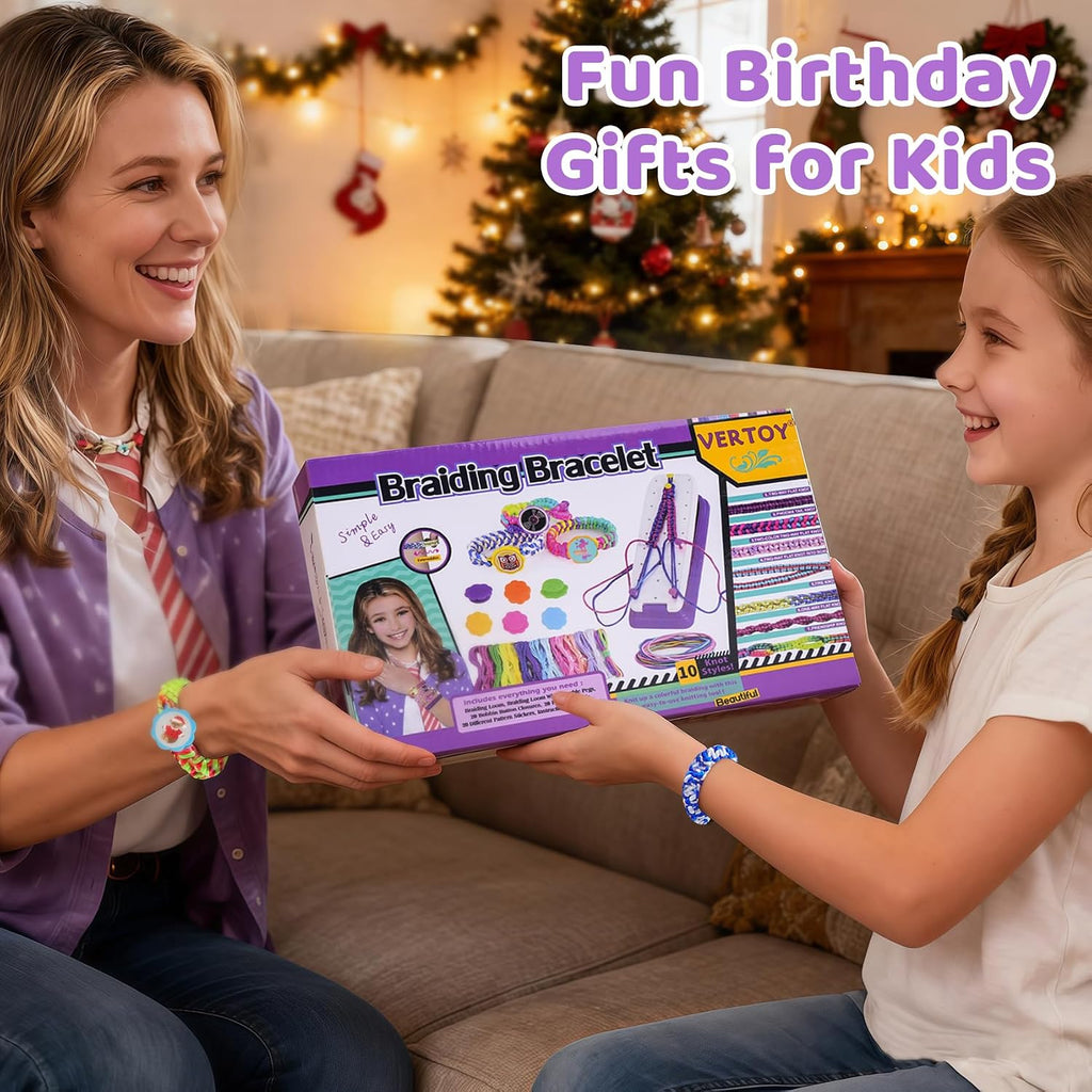 VERTOY Kit de fabricación de pulseras de la amistad para niñas, juguetes populares para niñas de 7, 8, 9, 10, 11, 12 años o más, suministros de actividades para hacer pulseras de artes y manualidades