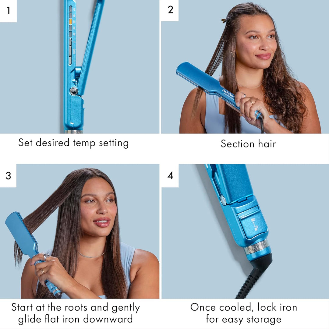 BabylissPRO Nano Titanium Digital Ultra-Thin Hair Straightener, Pro...