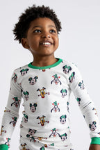 Monica + Andy - Juego de pijama de dos piezas para niños pequeños y bebés, 100% ropa de algodón orgánico para niños y niñas, pijamas para niños
