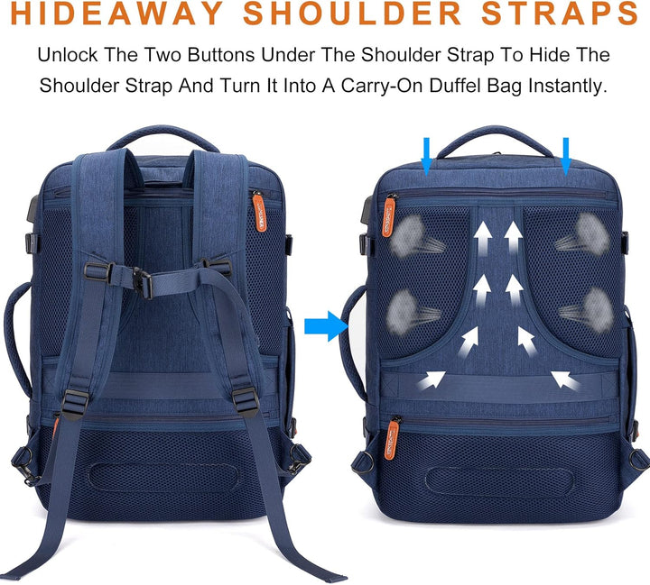 Lumesner - Mochilas de viaje para llevar, extragrandes de 40L, apro...