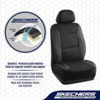 Skechers Fundas de asiento de espuma viscoelástica, fundas de asiento de automóvil gruesas de malla fresca para asiento de automóvil, compatibles con bolsas de aire
