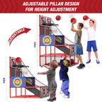 Dual Shot Basketball Arcade Game con Dartboard/Electronic Scoreboard