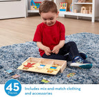 melissa & doug rompecabezas de combinar ropa de madera familia de osos, Versión estándar, Multicolor