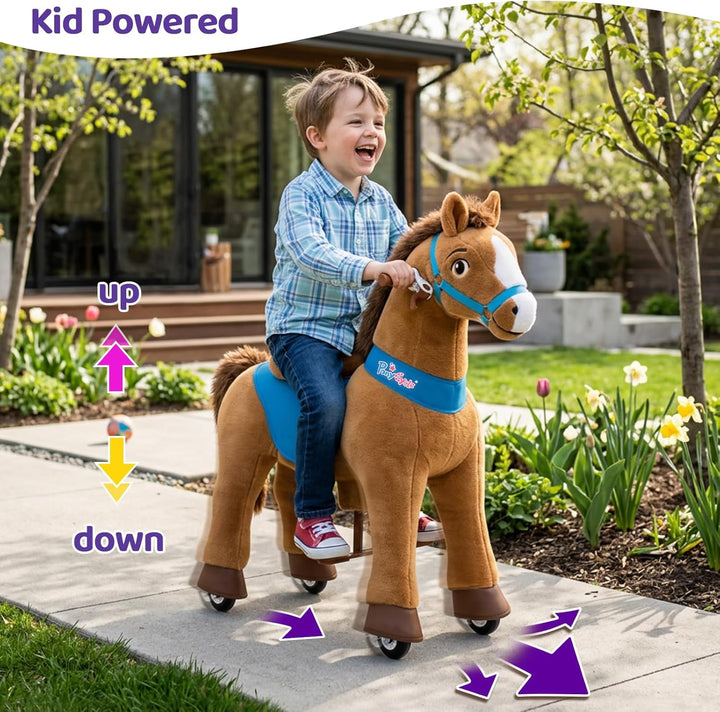 PonyCycle Caballo de montar a caballo para niños pequeños, juguete...