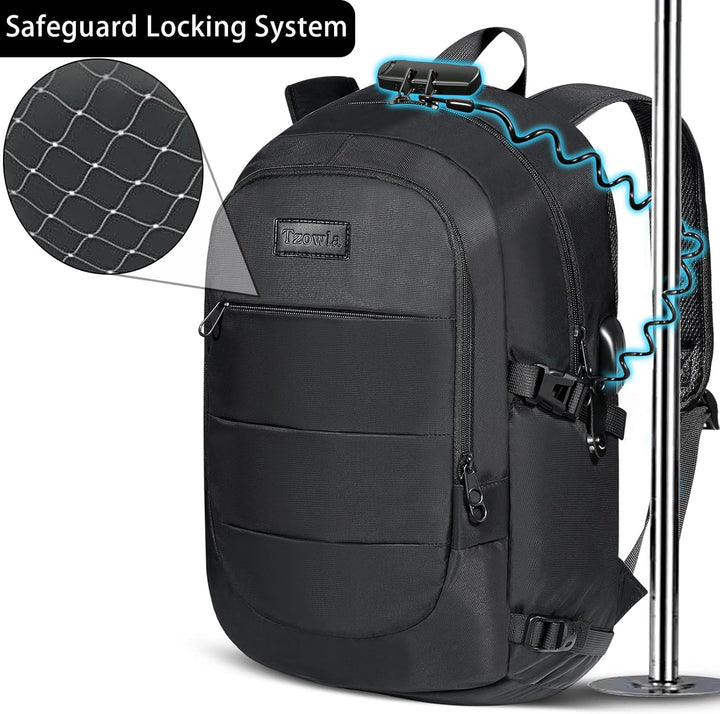 Tzowla Mochila antirrobo de 35 litros con puerto de carga USB para...