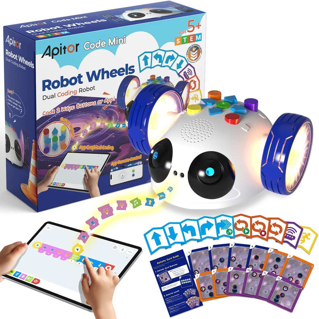 Robot Wheels STEM Kit de aprendizaje Robot de codificación para