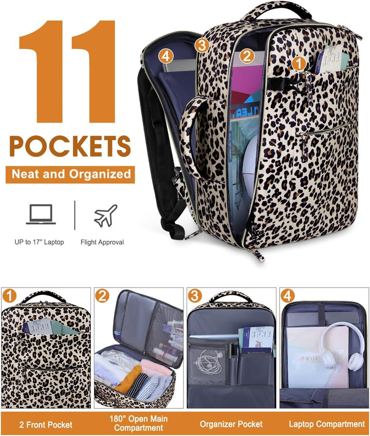 Capolo Mochila de viaje para mujeres y hombres, mochila impermeable...