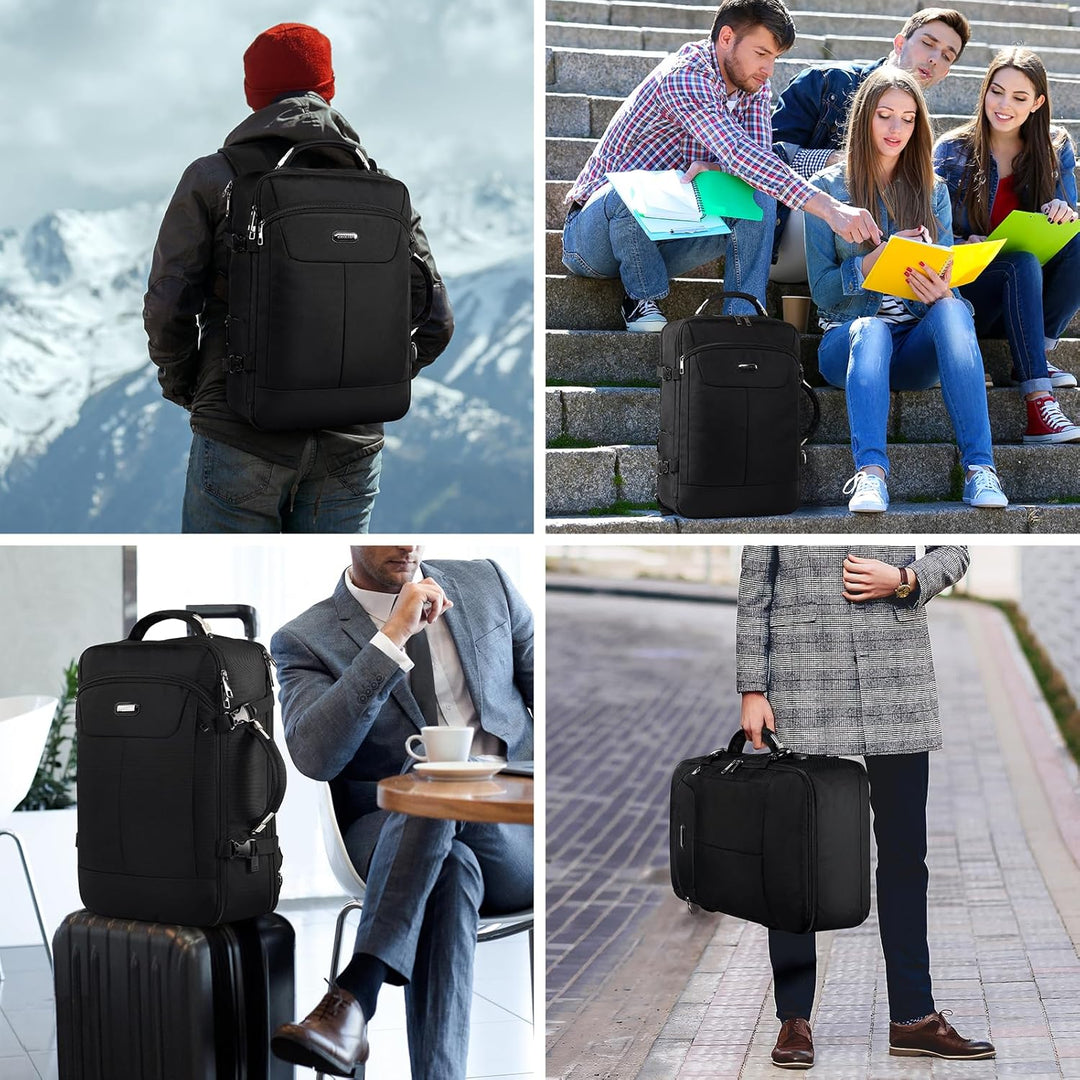 VECKUSON 40L Carry-On Backpack - TSA Approved for Flights, RFID Ant...
