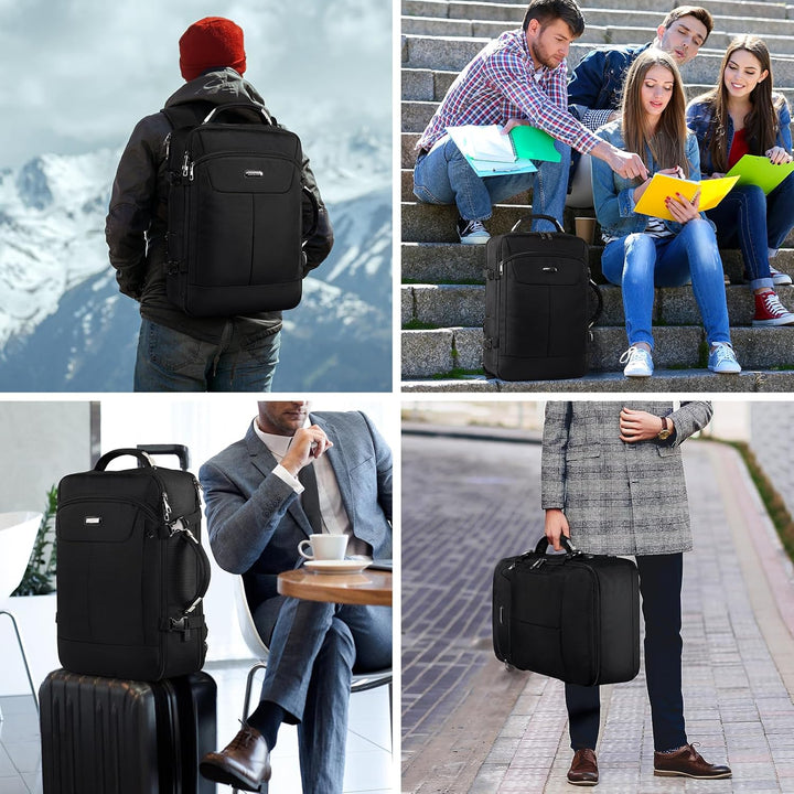 VECKUSON 40L Carry-On Backpack - TSA Approved for Flights, RFID Ant...