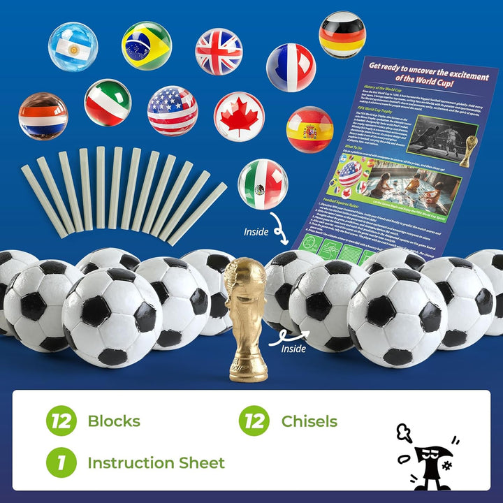 Kit de excavación de fútbol Paquete de 12 juguetes de