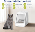 Comedero automático para gatos Microchip RFID, 16 tazas, color