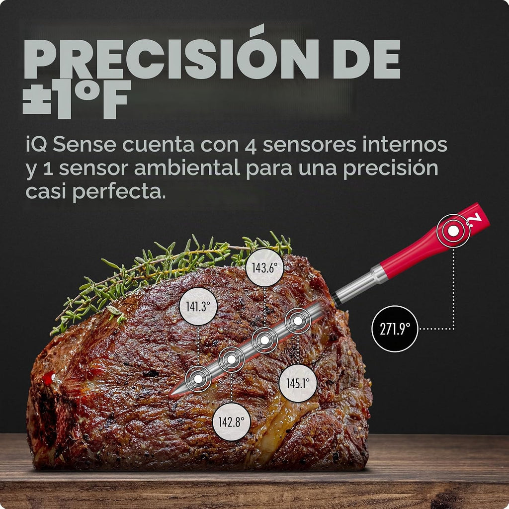 CHEF iQ Sense | USA 250 Limited Edition | Termómetro inalámbrico inteligente para carne azul rojo blanco | 3 sondas ultrafinas | Rango ilimitado WiFi | Seguro de 1000 °F | Barbacoa, parrilla, horno