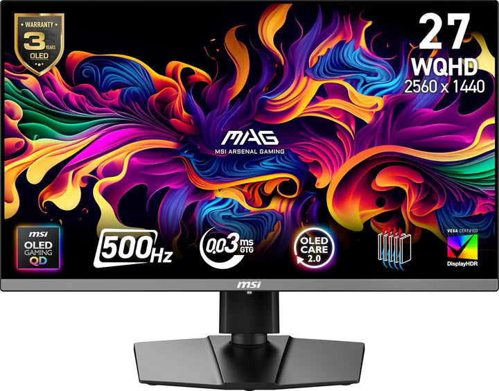 MSI MAG 272QP QD-OLED X50 Monitor de juegos de 26.5 pulgadas, 2560...