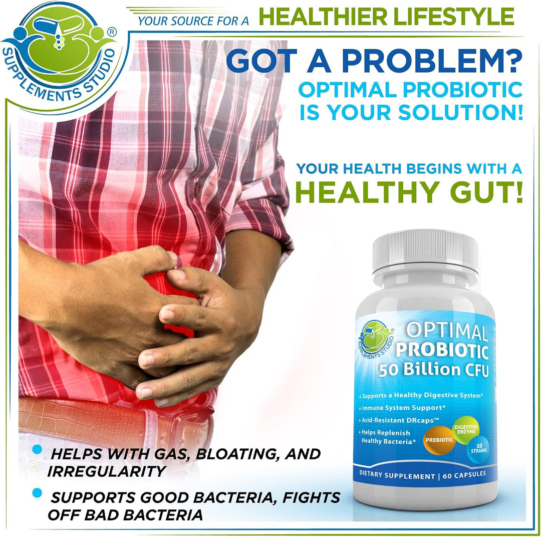 Paquete de salud intestinal e inmunológica: probiótico 3 en 1 (50 m...