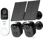 Vicohome 2G6B - Cámara de seguridad solar 2K y timbre de video inteligente DB3 2K con timbre, no necesita NVR, funciona con pilas, fácil de configurar, detección de movimiento, audio bidireccional