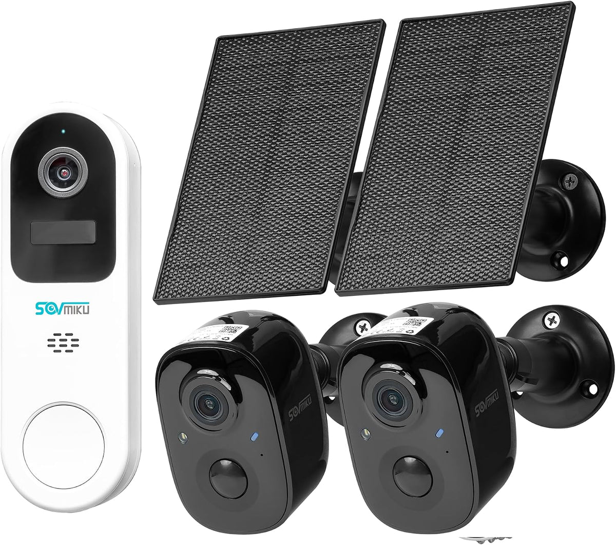 Vicohome 2G6B - Cámara de seguridad solar 2K y timbre de video inteligente DB3 2K con timbre, no necesita NVR, funciona con pilas, fácil de configurar, detección de movimiento, audio bidireccional