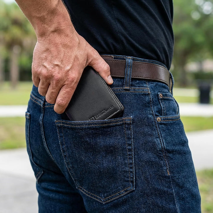 Cartera ID Stronghold - Billetera plegable con bloqueo RFID para ho...