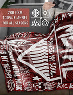Regalos de metal pesado, regalos para los amantes del rock and roll, amantes del punk, metaleros, manta suave de 50 x 65 pulgadas