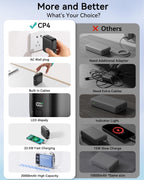 Cargador portátil 20000mAh, 22.5W Power Bank Cables integrados, Dark Gray, 20000 milliamp_hours