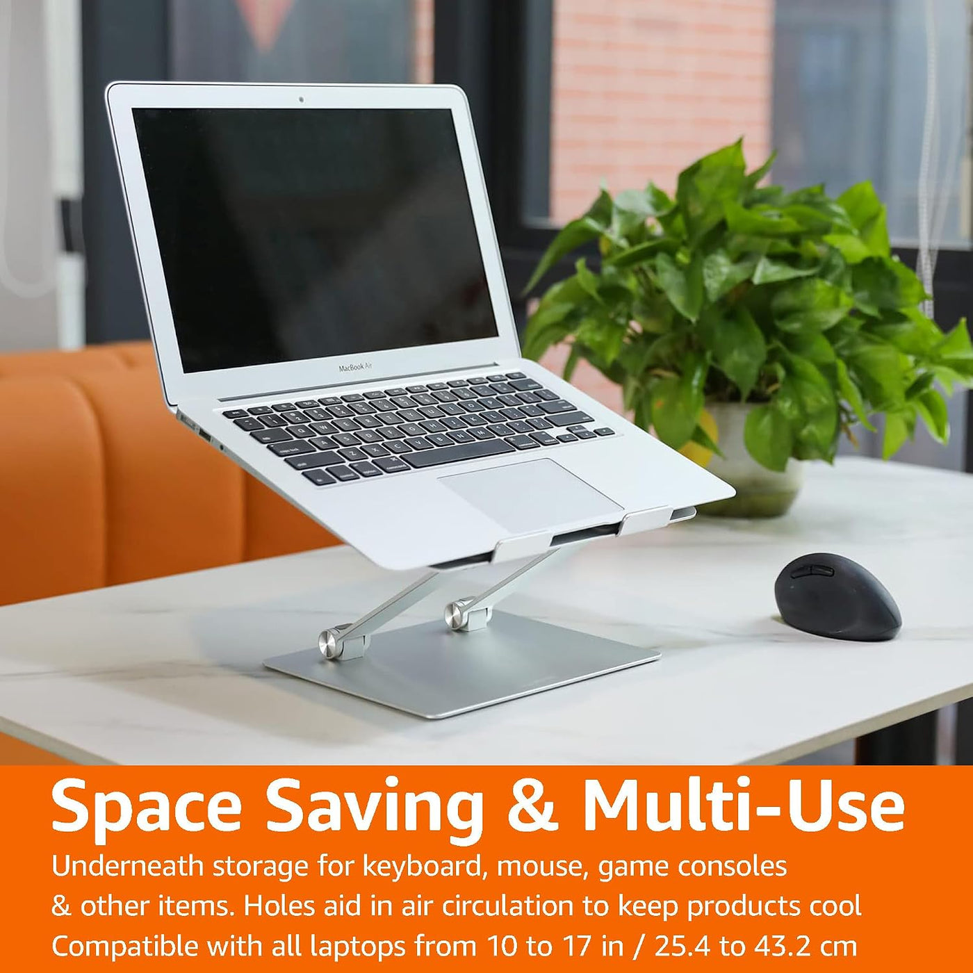 Amazon Basics Soporte ergonómico resistente y portátil para laptop...