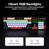 MechLands Aula S500 - Teclado mecánico con cable para juegos, 100%...