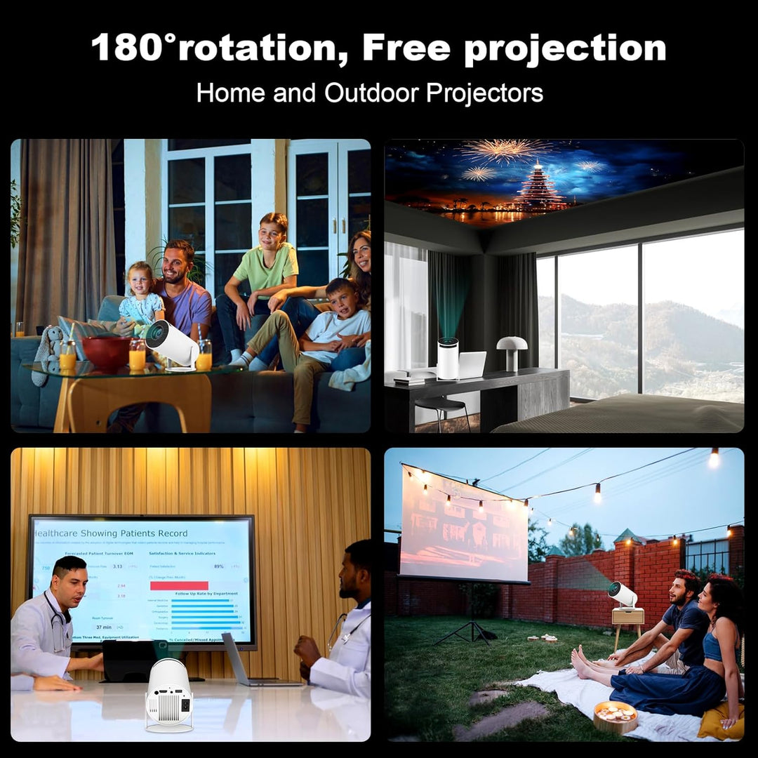 Mini proyector portátil, soporte 4K 1080P con doble banda WIFI6 5G...