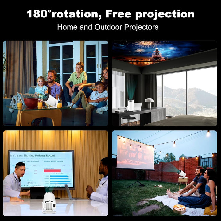 Mini proyector portátil, soporte 4K 1080P con doble banda WIFI6 5G...