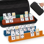 Double 6 Dominoes Set para Adults, 28 Tiles, Board Game, Case